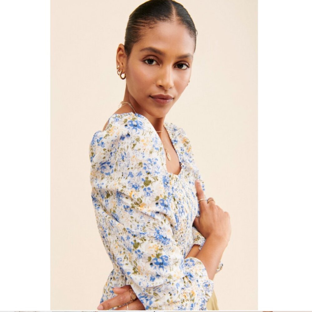 En Saison Floral Chiffon Top - Picture 4 of 5